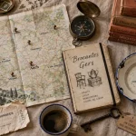 Brocante gers ce week end : matériel ancien sur nappe en lin