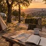 Camping gers lectoure : tente en camping au calme