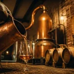 Armagnac ambré en dégustation dans les caves et vignobles du Gers
