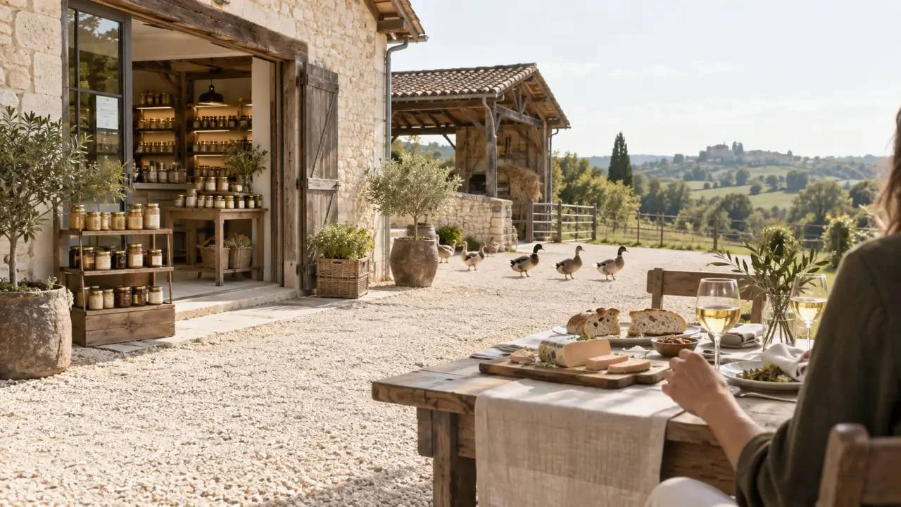 Producteur de foie gras Gers dans une ferme avec boutique de vente directe