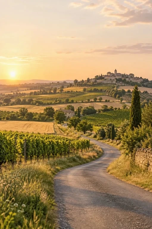 Paysage vallonné pour un séjour dans le Gers entre vignes et villages de pierre