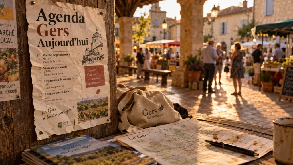 Affiche agenda fêtes et manifestations dans le Gers aujourd’hui