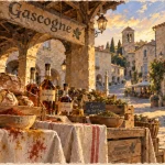Gascone en Gascogne : marché gersois et villages, panneau « Gascogne »
