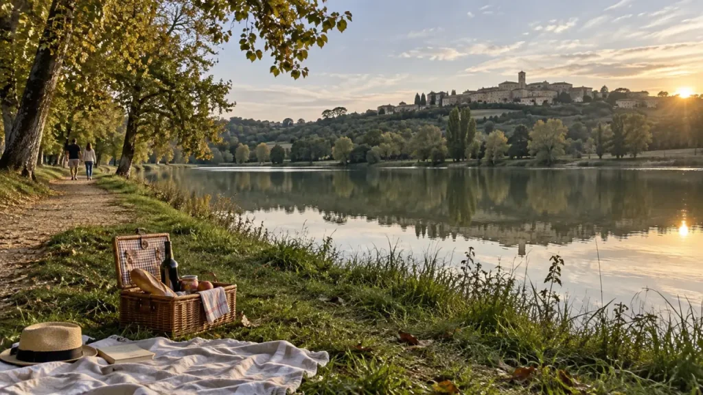 Lac de Lectoure, pique-nique au bord de l’eau