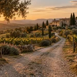 Sorties dans le Gers : route vers une bastide, marché et vignes à la golden hour