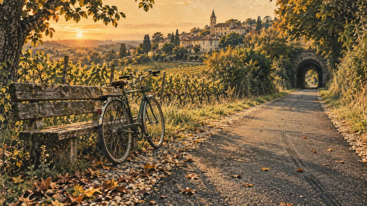 Voie verte Gers : chemin entre vignes et tunnel à contourner