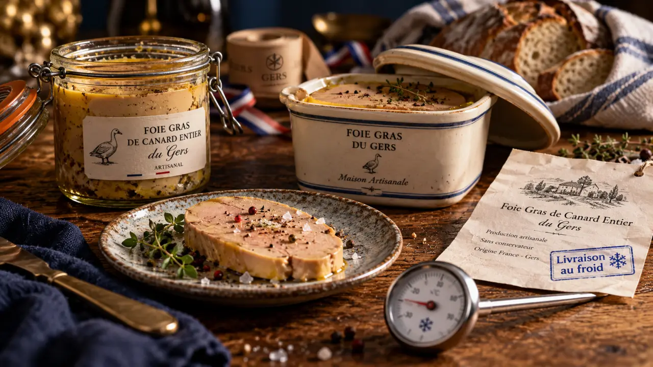Achat foie gras Gers : bocal, terrine et livraison au froid