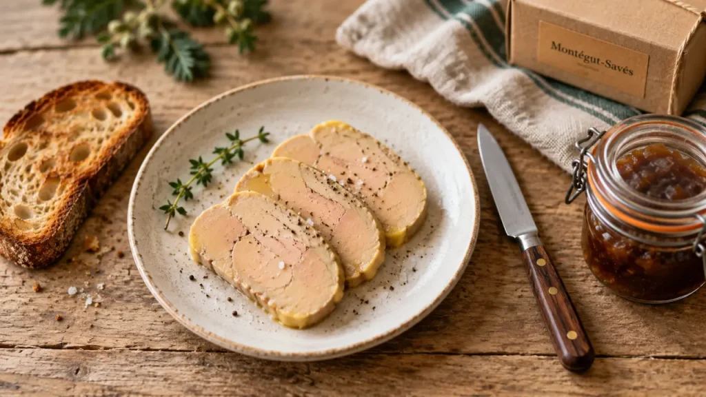 Esprit foie gras gers : foie gras mi-cuit et pain, confit