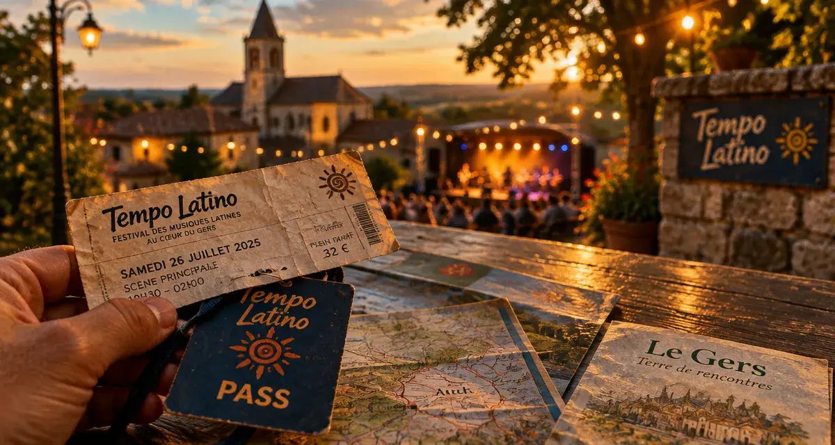 Festival gers juillet : billet et pass pour concert latino en plein air