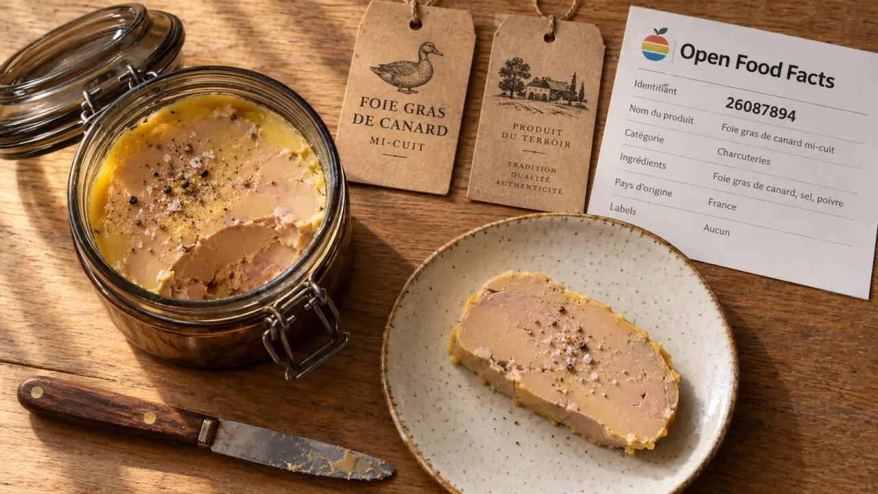 Foie gras de canard du gers pays gourmand mi-cuit en bocal en verre