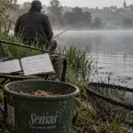 Lac de l'uby peche : pêche au bord du lac, canne et épuisette