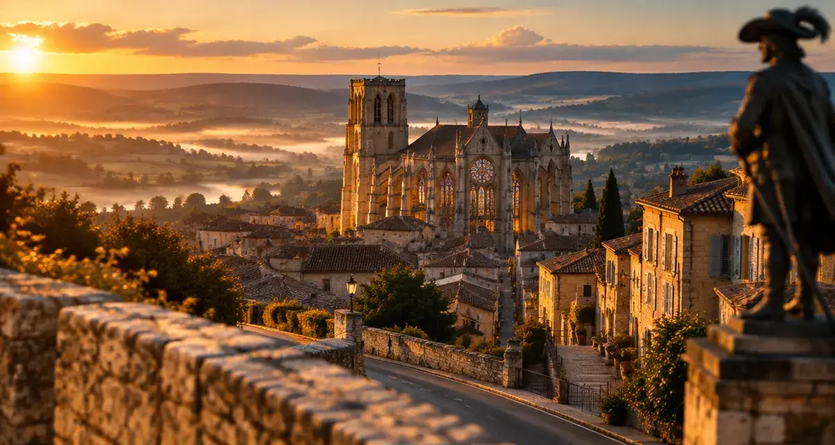 Lieu a visiter dans le gers : vue d’Auch et cathédrale Sainte-Marie