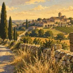 Lieux à visiter dans le Gers : village perché et vignes, route de campagne