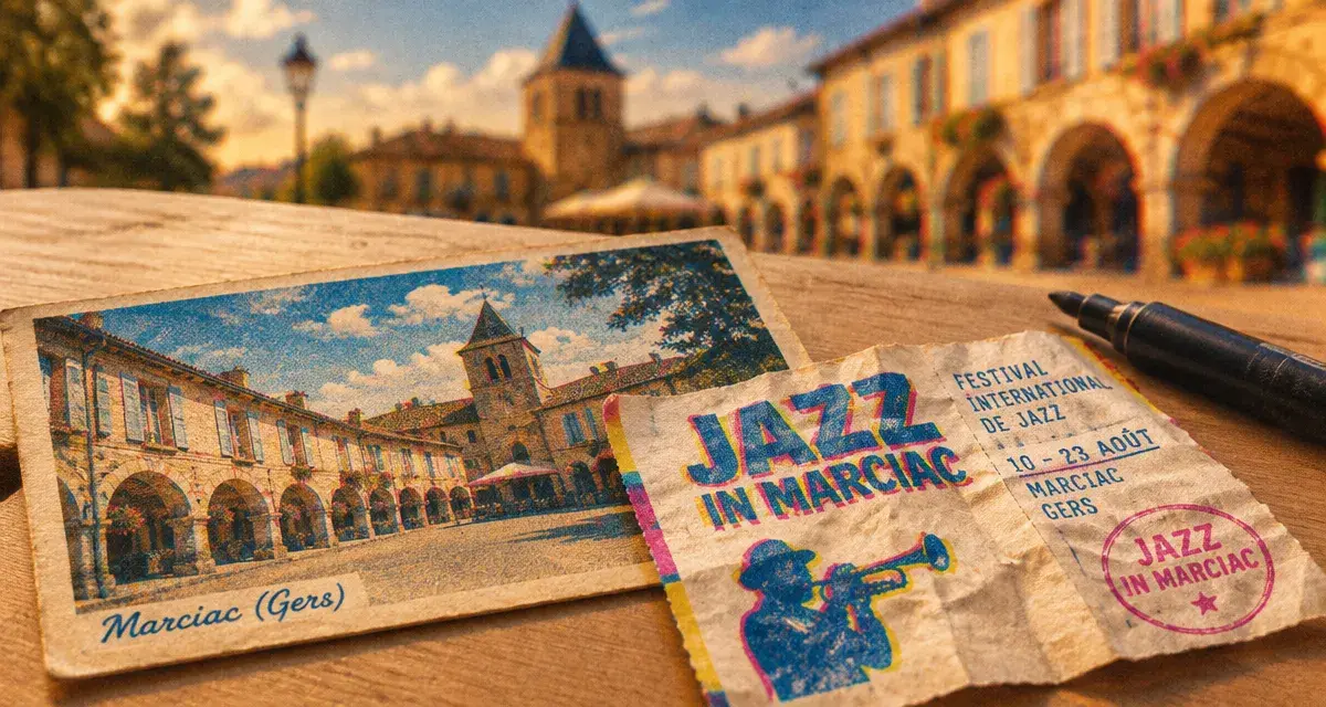 Marciac, commune du gers célèbre pour son festival de jazz