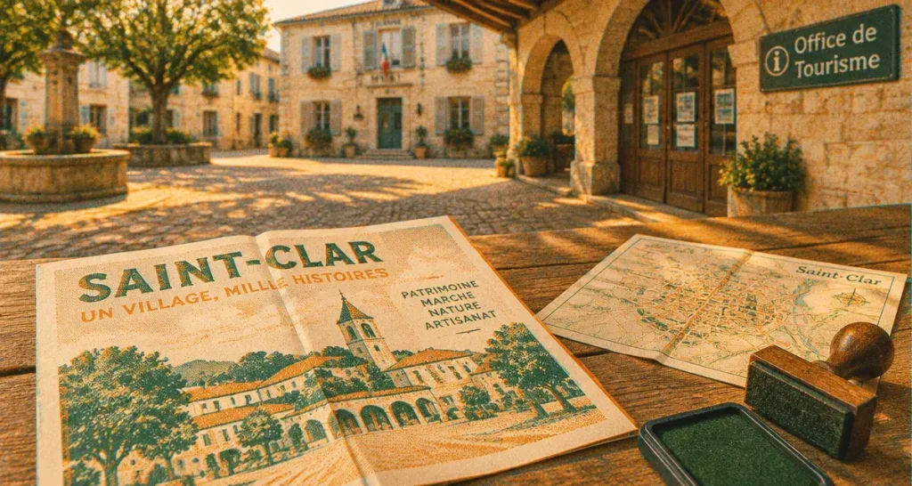 office de tourisme saint clar gers, façade sous halle
