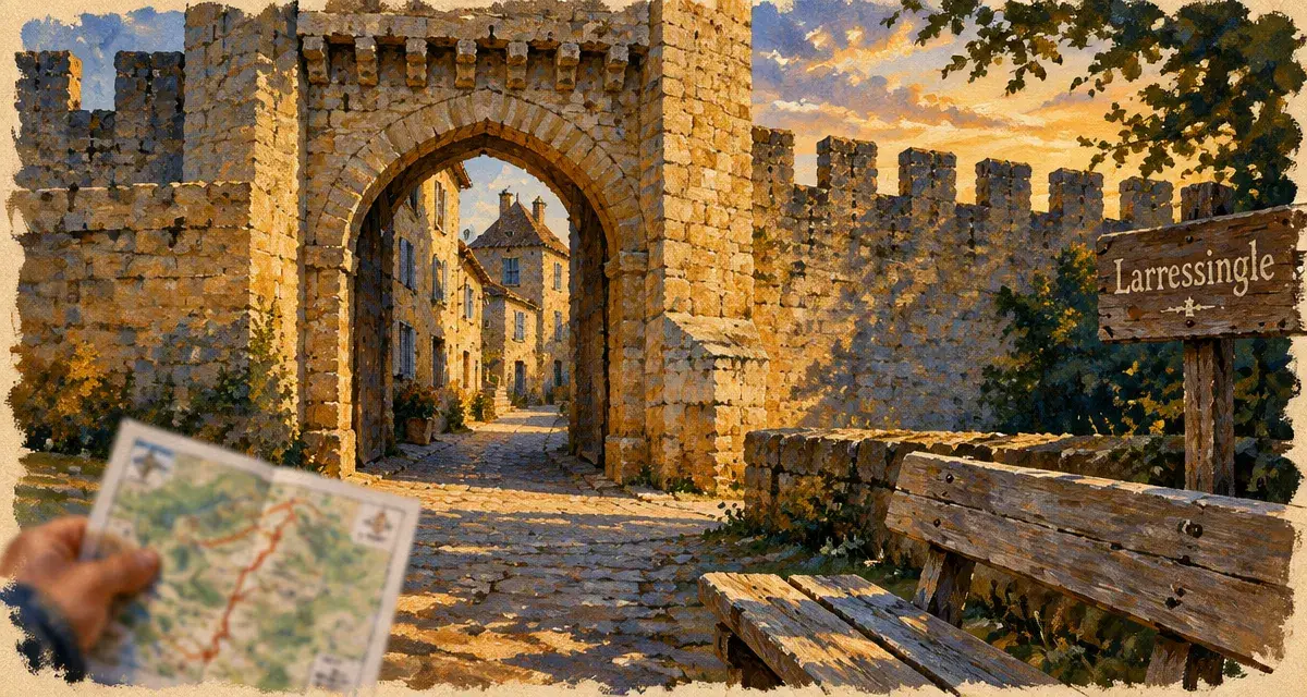 Larressingle, quel village visiter dans le Gers : porte et ruelle médiévales