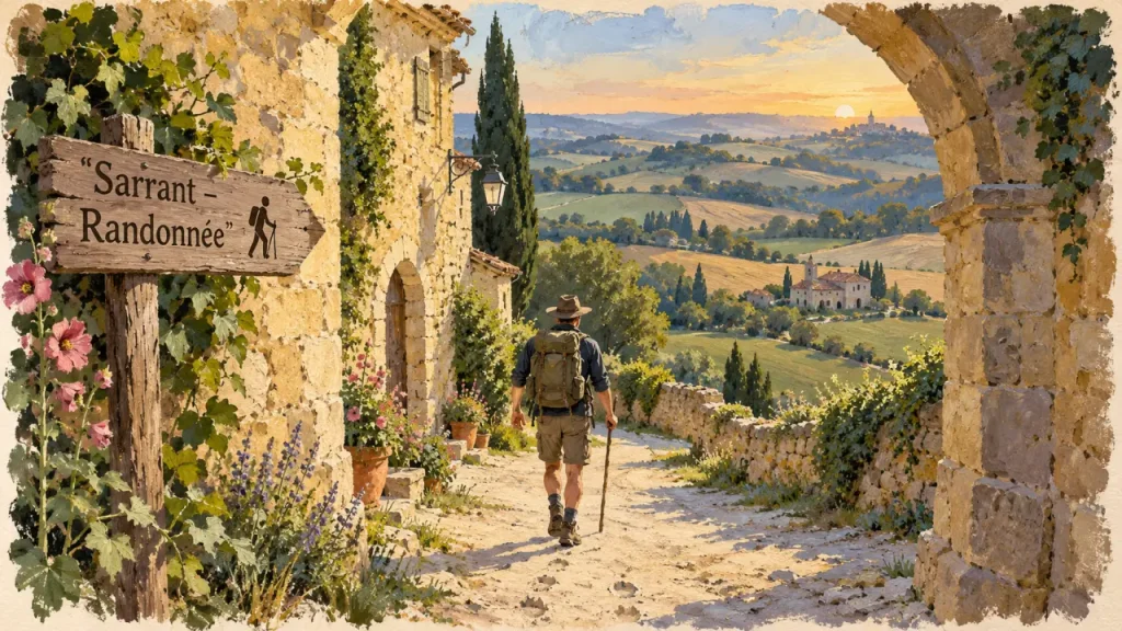 Randonnée Sarrant Gers : ruelles et remparts vers la Lomagne