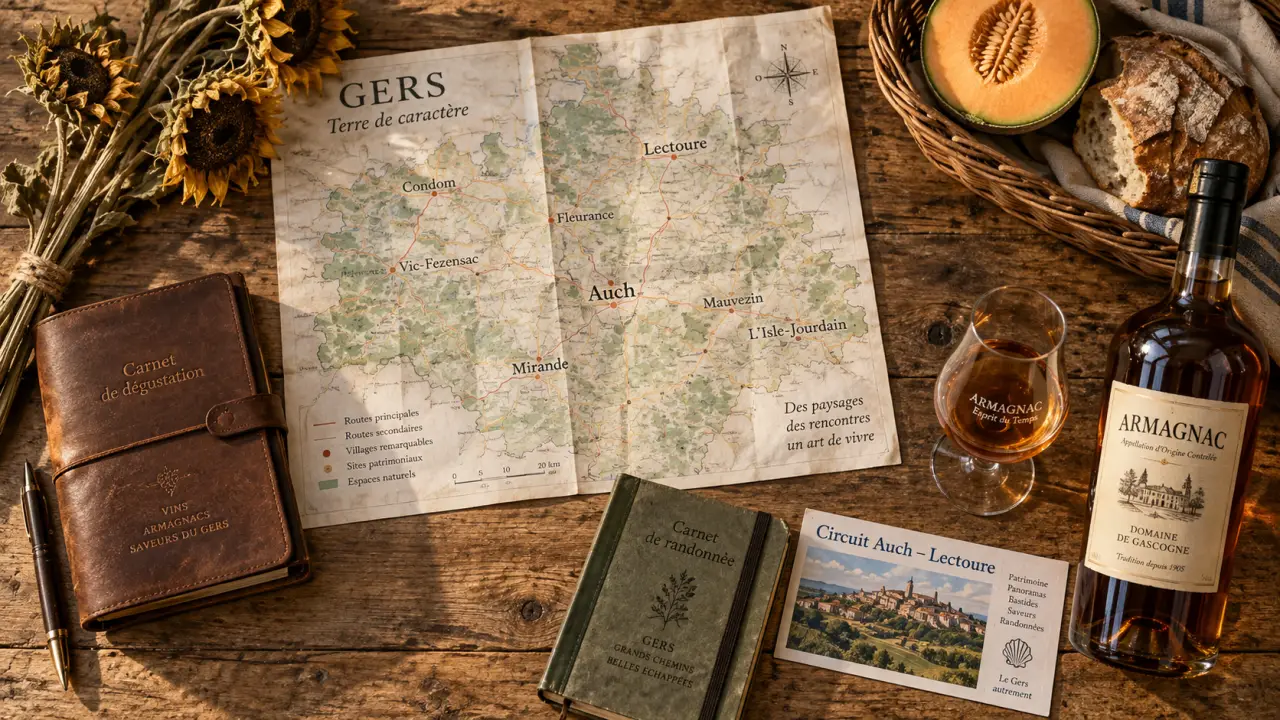 Tourisme dans le gers 32 : carte et dégustation d’armagnac près des bastides