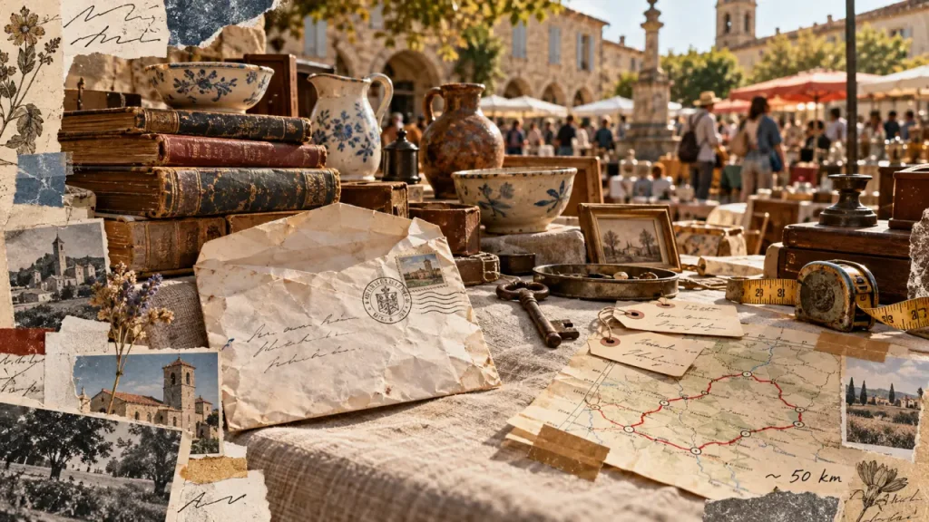 Vide grenier Gers 50 ce week-end : brocante sur place de village