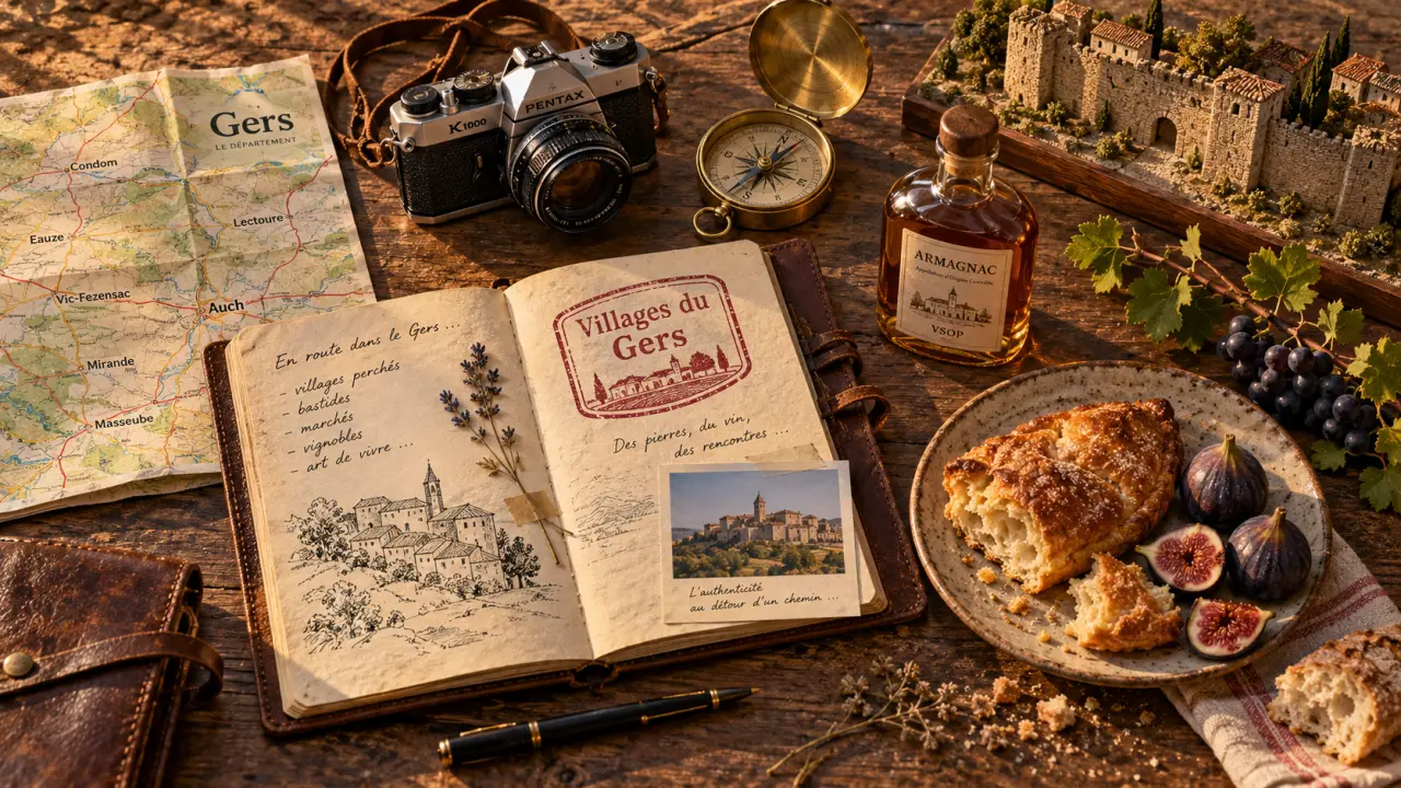 Villages touristiques gers : carte et gourmandises, vue sur bastides et remparts